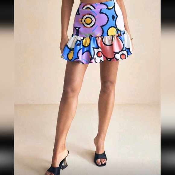 Floral Pink Ruffle SKIRT Set - Picture 2 of 4